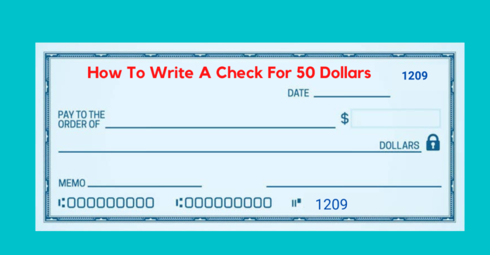 How To Write A Check For 50 Dollars